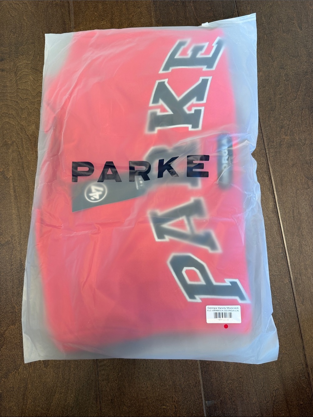Brand new Parke X 47 Georgia varsity mockeneck